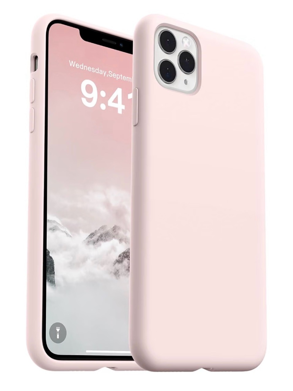 Chalk pink Silicone Phone Case - Compatible iPhone 11 Pro Max